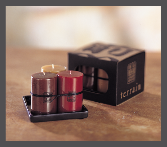 Retail  Packaging for Terrain Candles